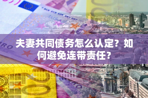 北京夫妻共同债务怎么认定？如何避免连带责任？