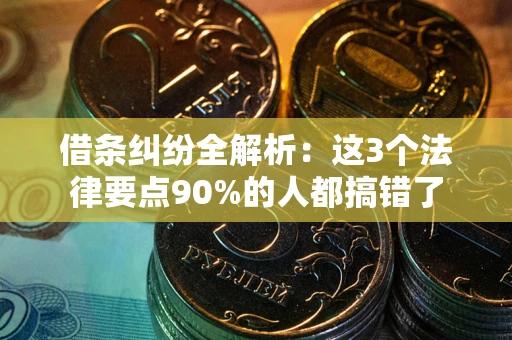 北京借条纠纷全解析：这3个法律要点90%的人都搞错了