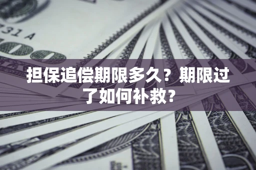 北京担保追偿期限多久？期限过了如何补救？