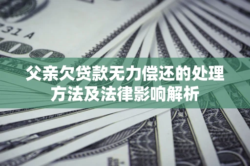 北京父亲欠贷款无力偿还的处理方法及法律影响解析