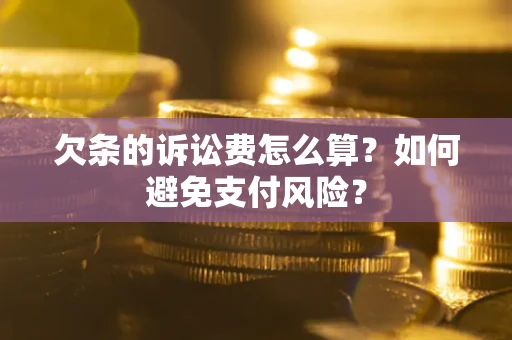 北京欠条的诉讼费怎么算？如何避免支付风险？